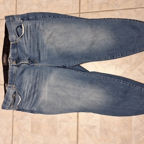 Q women's Torrid solid blue stretch dungaree capris size 30XS - Picture 1 of 7